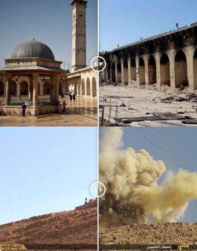 Before and after the destruction