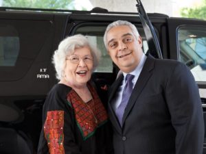 Dr. Barbara Mertz and Amb. Yasser el Naggar at the Egyptian Embassy
