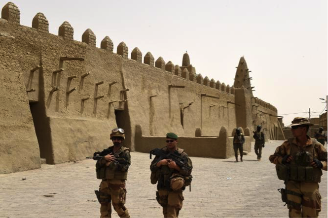 French soldiers patrol Timbuktu, Mali. Photo: Phillippe Desmazes/AFP/Getty Images.